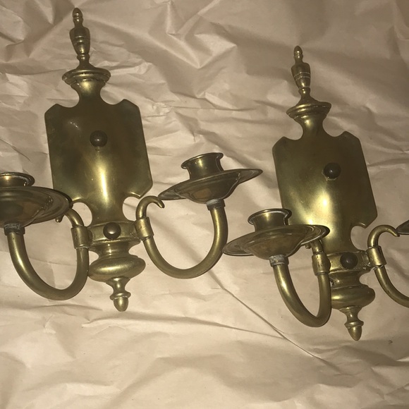 2 Brass wall sconces- Vintage hand forged - Picture 4 of 6